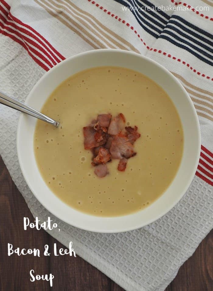 How to Make an easy Potato Bacon and Leek Soup - both regular and Thermomix instructions included.