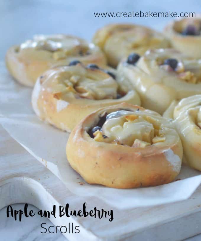 An Easy Apple and Blueberry Scrolls recipe. 