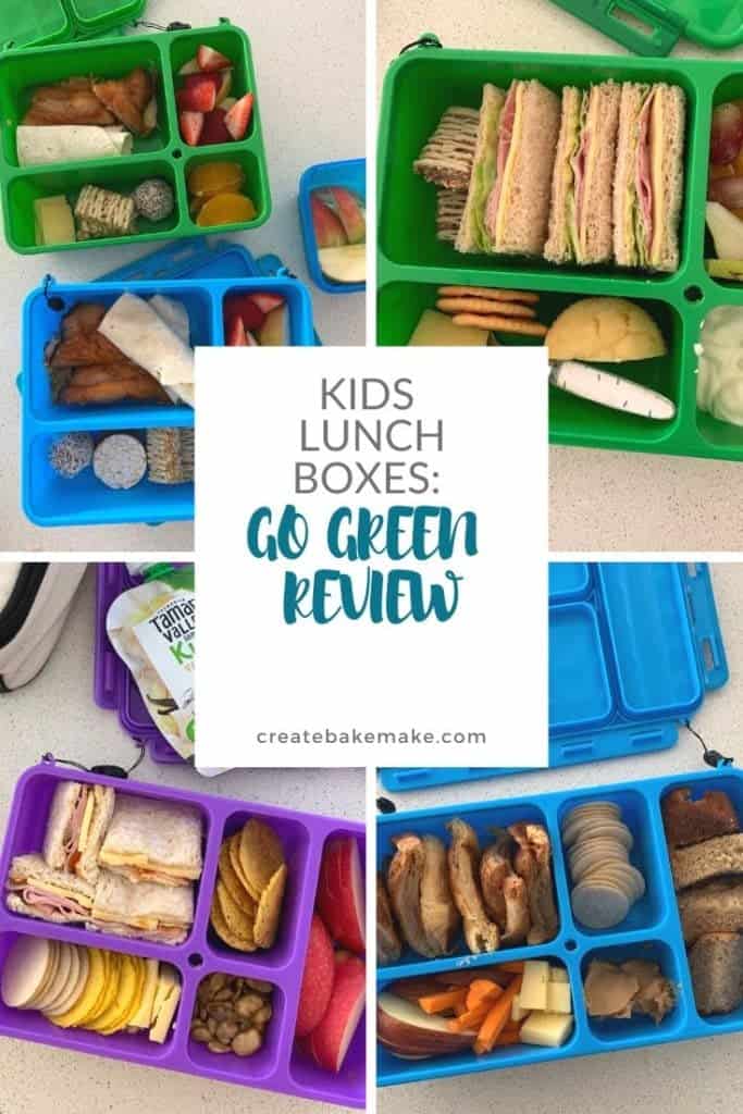 Collage of go green lunchboxes