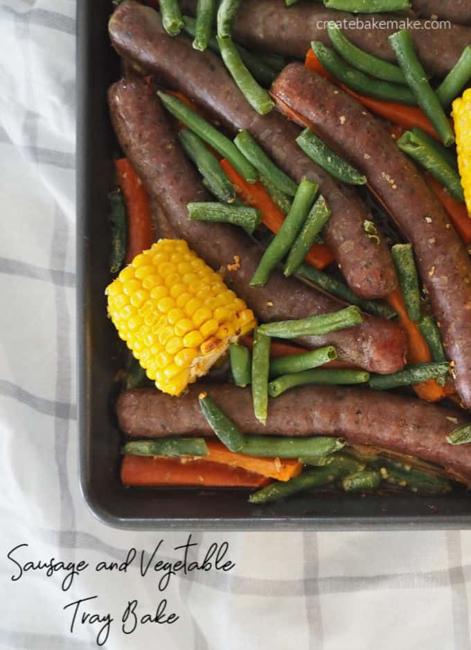 Simple Sausage and Vegetable Tray Bake Recipe 
