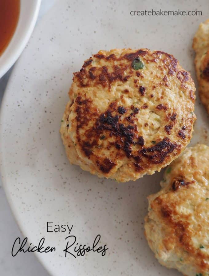 Easy Chicken Rissoles An Easy Family Dinner Create Bake Make