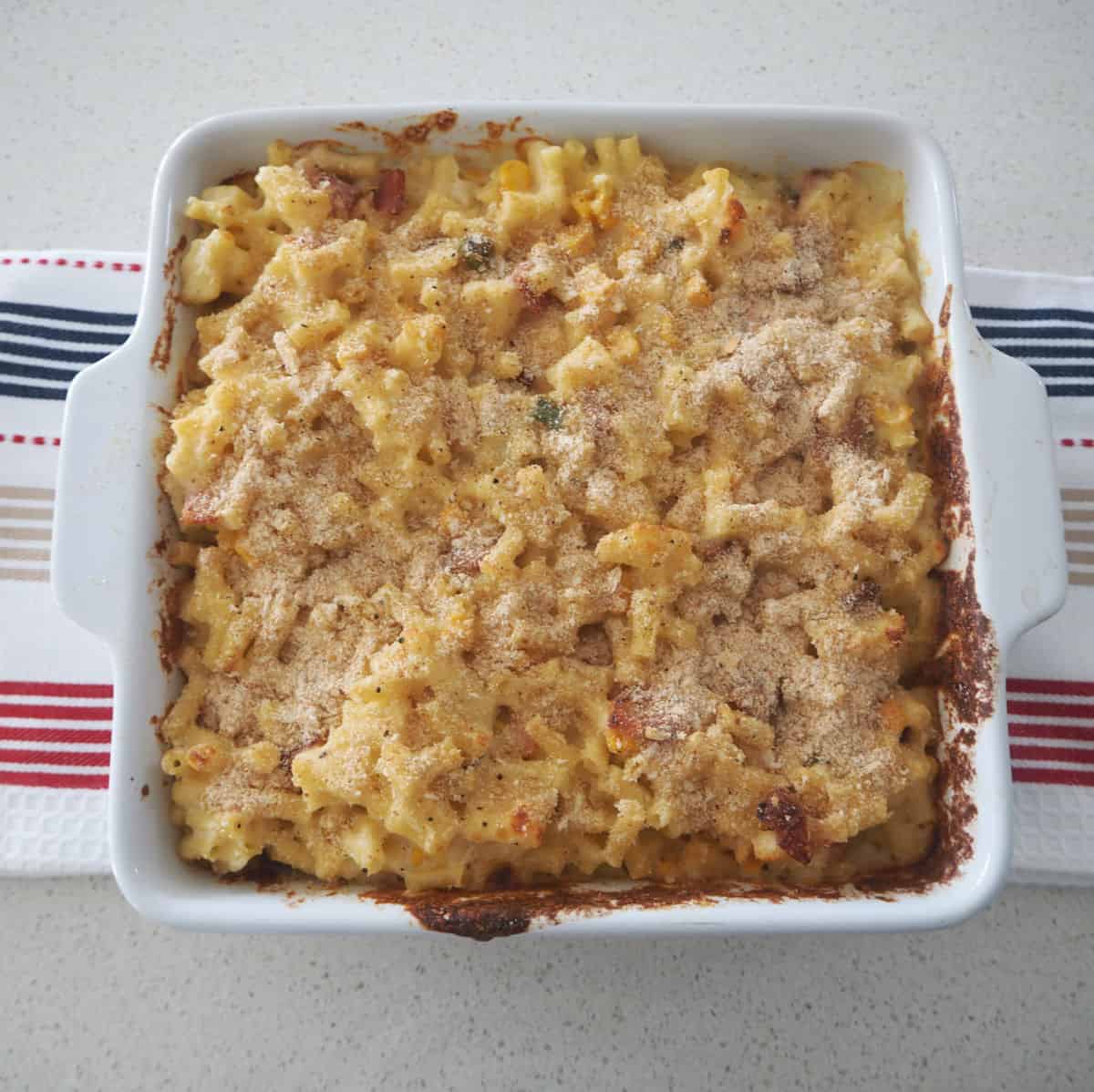 Macaroni and Cheese Top view