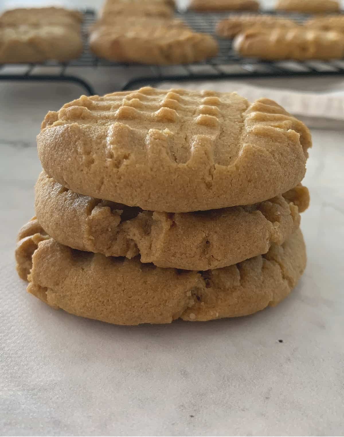 Ginger Nut Biscuits side view of a stack