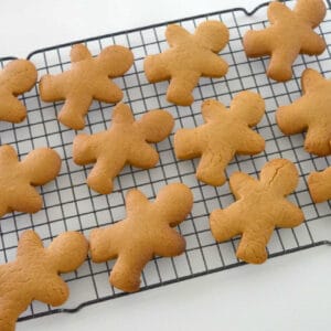 Gingerbread Biscuits on a wire rack