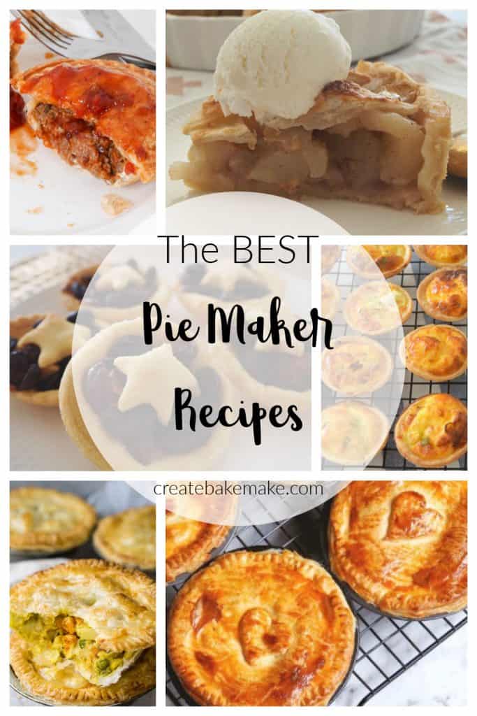 collage of pie maker recipes