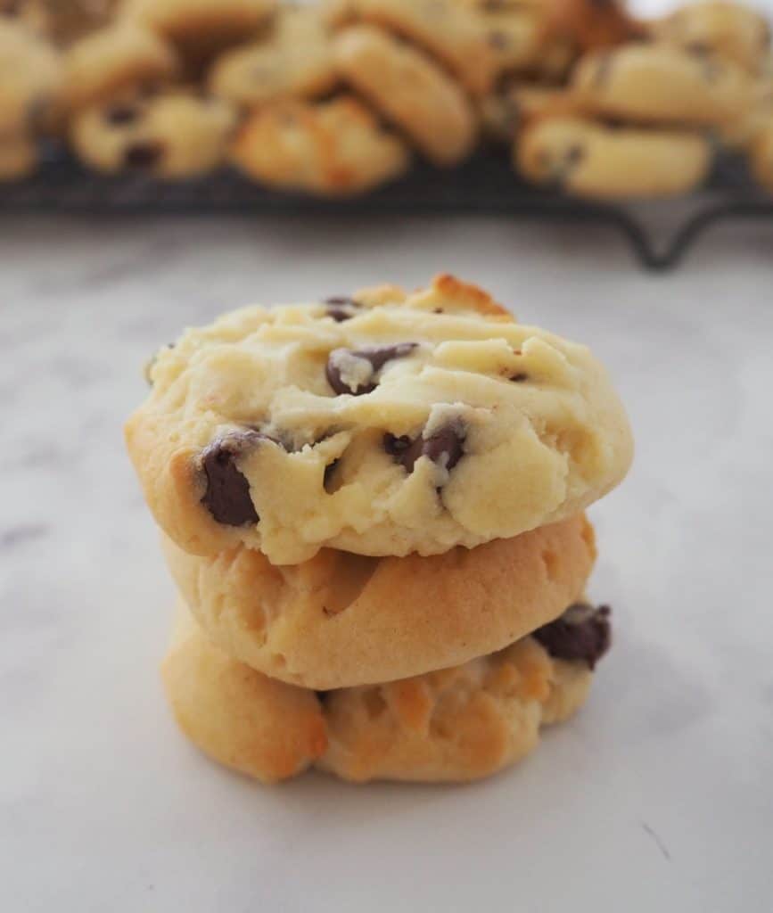 Condensed Milk Cookies Stacked in a pile