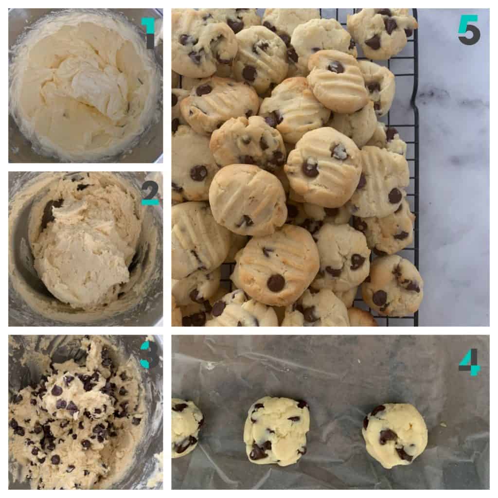 Steps for making condensed milk cookies