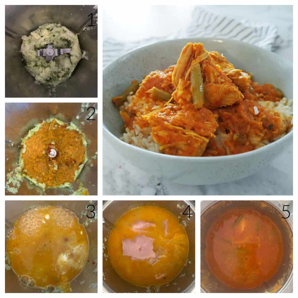 Steps for making Thermomix Chicken Curry