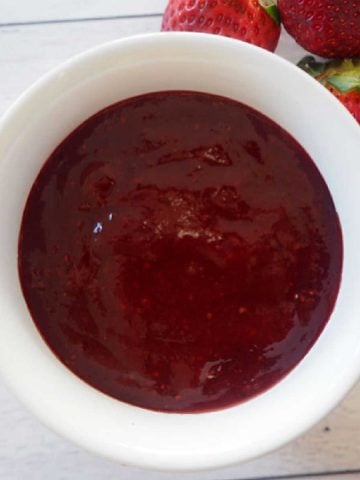 Strawberry Jam in a white pot