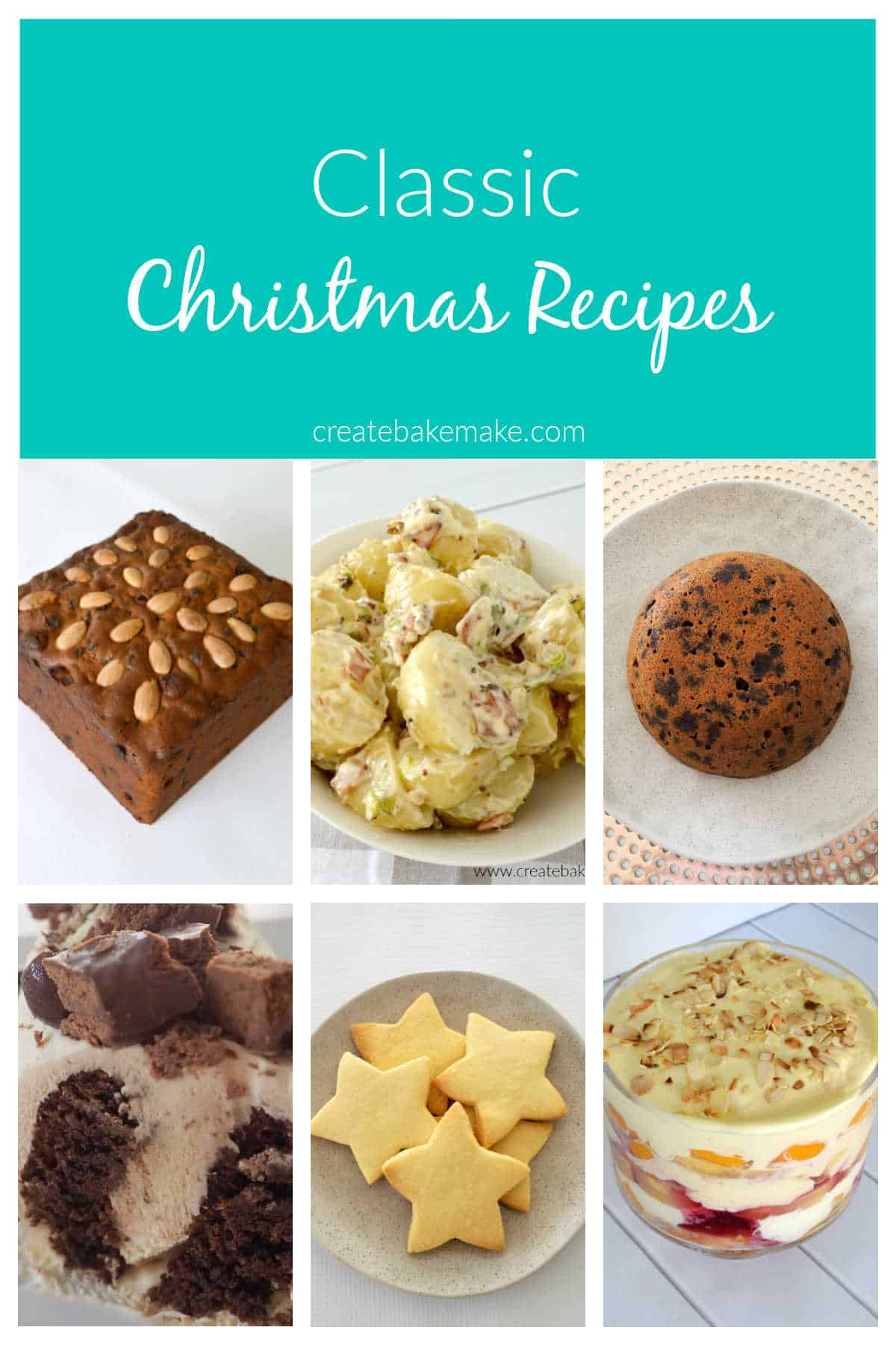 collage of traditional christmas dishes