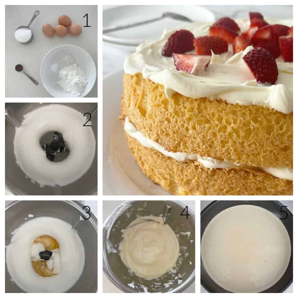 Sponge Cake method shown in images.