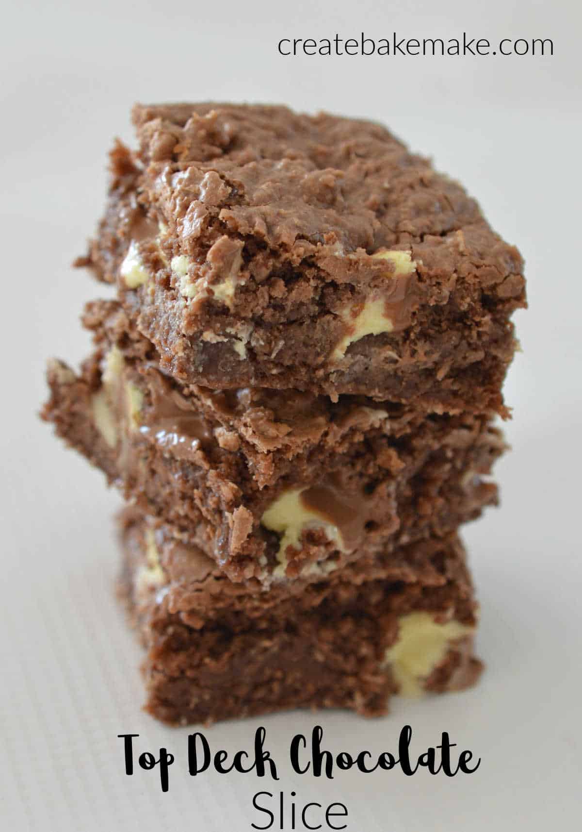 Top Deck Chocolate Slice Create Bake Make