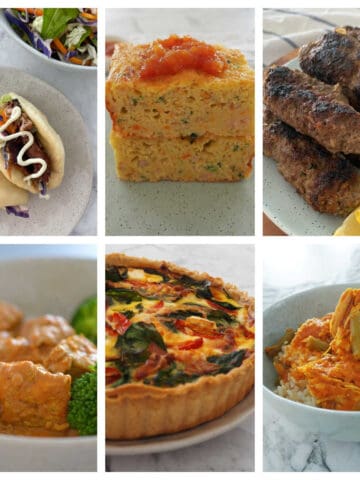 collage of dinner recipes to make in a thermomix.