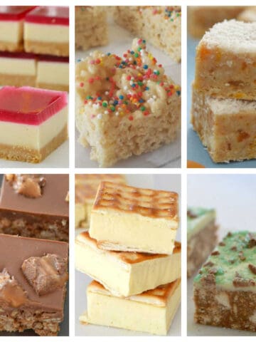collage of thermomix slice recipes.