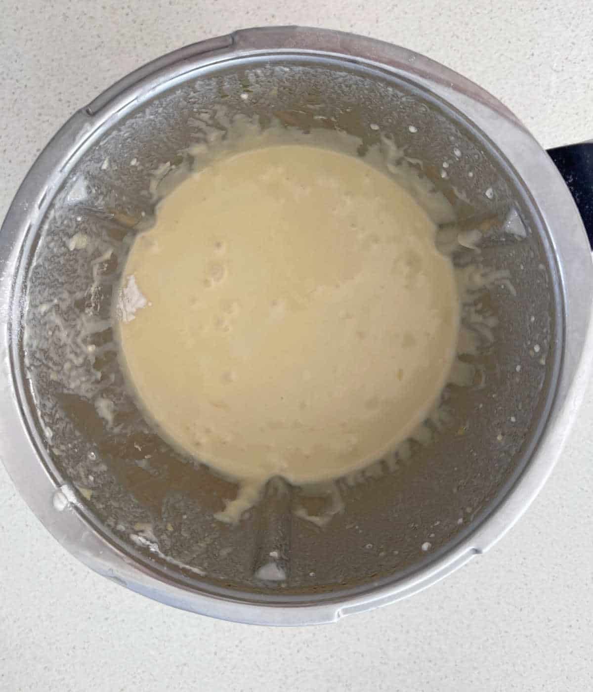muffin mixture in athermomix bowl.