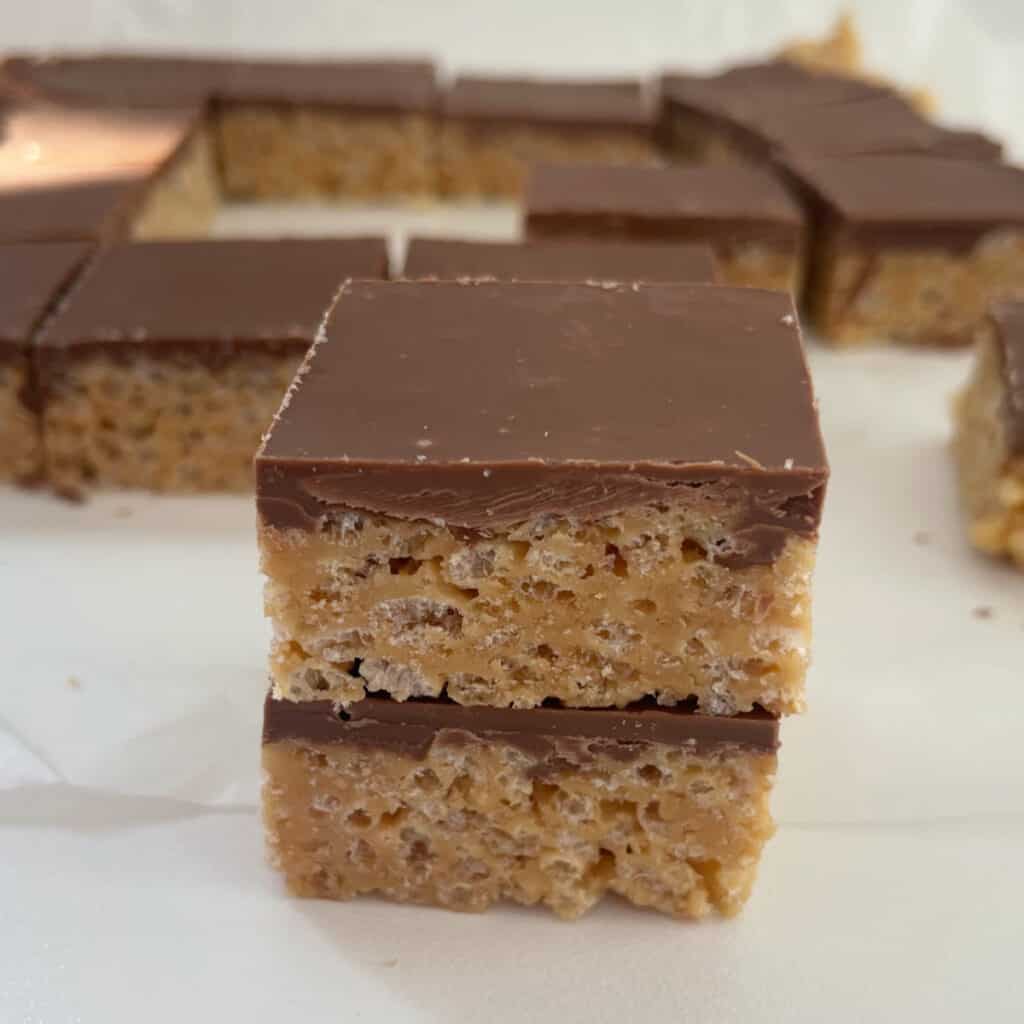 Peanut Butter Rice Bubble Slice Create Bake Make