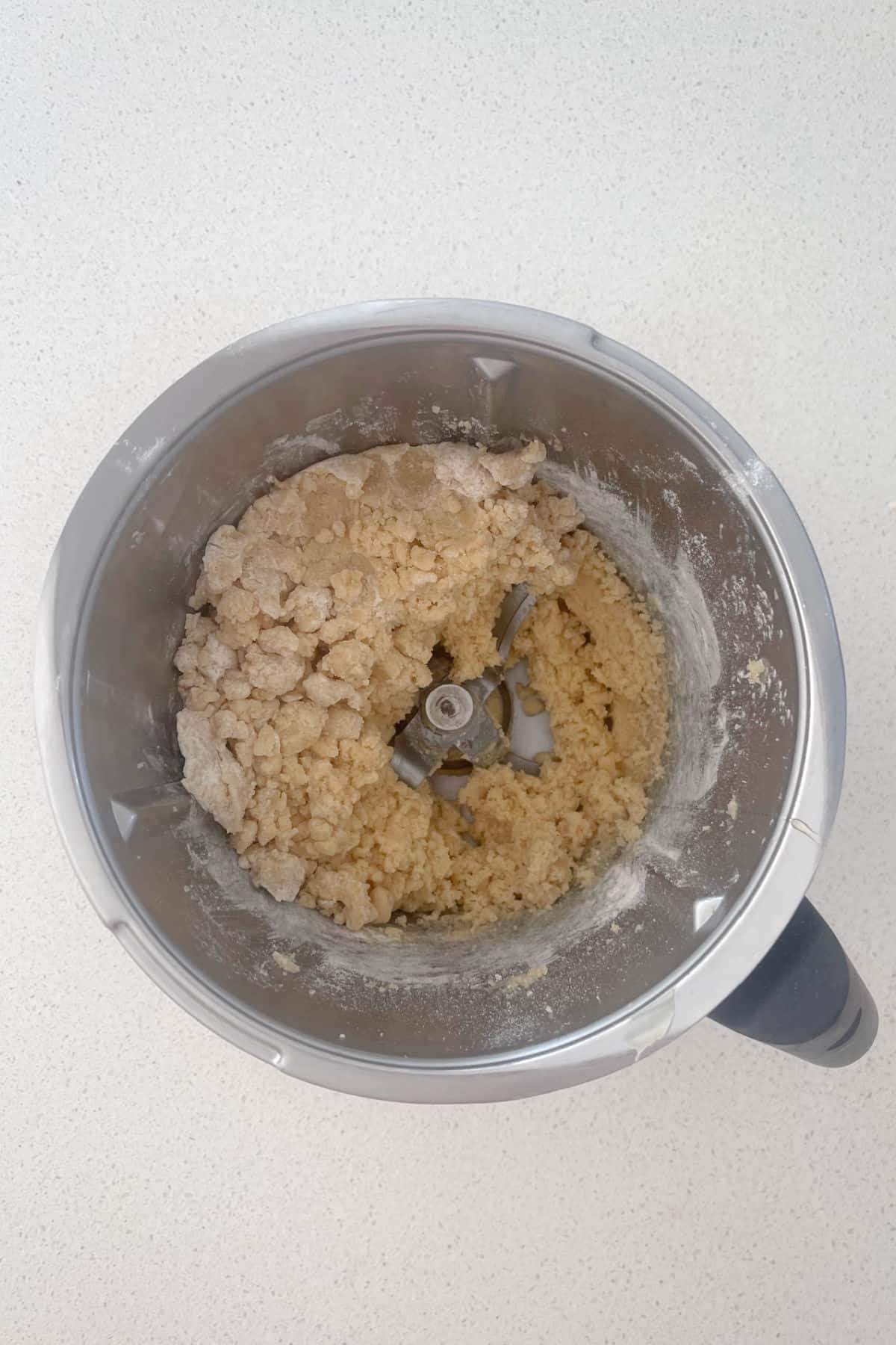 Honey Biscuit dough in a Thermomix bowl.