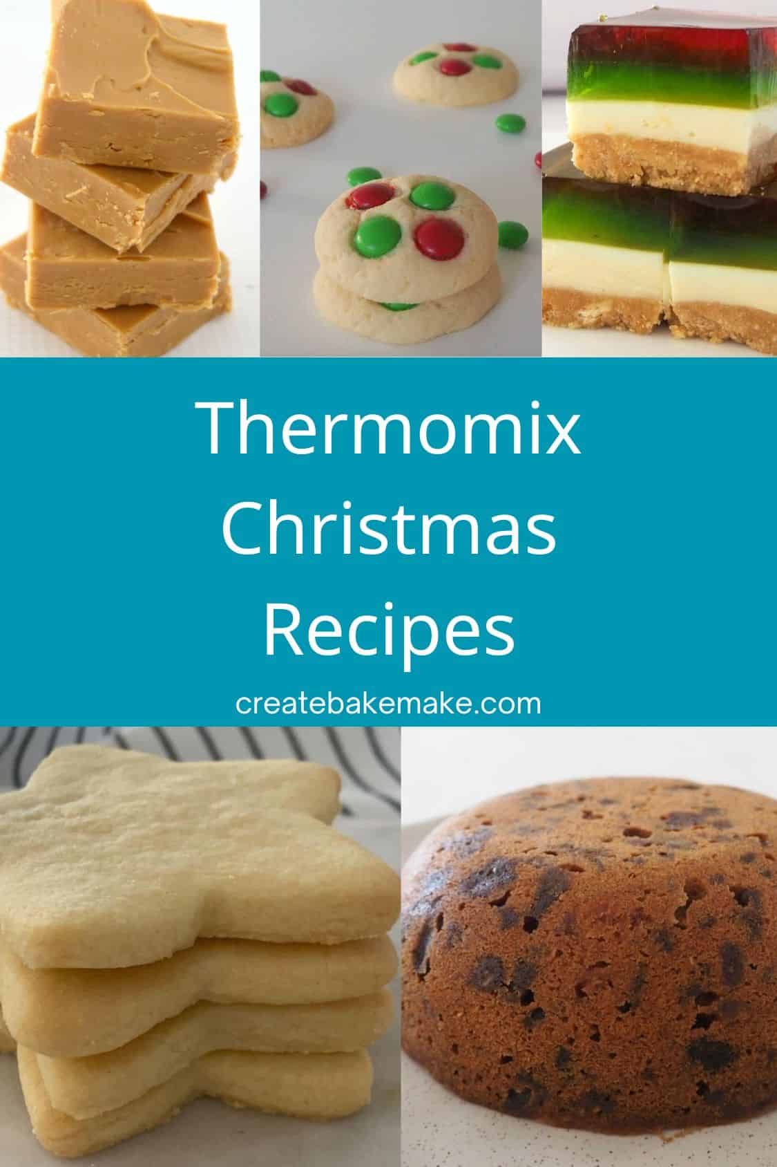 Collage of Christmas Recipe images to make using a Thermomix.