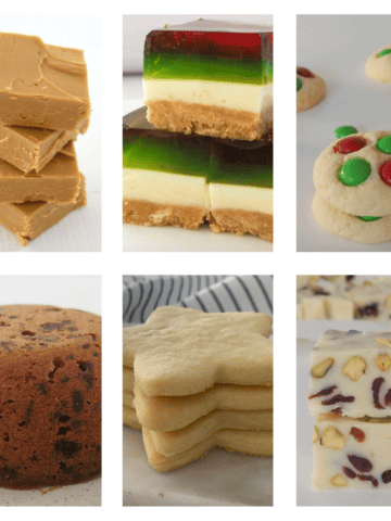 Collage of six Christmas Recipe images to make using a Thermomix.