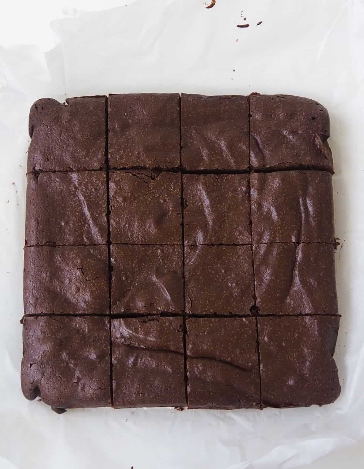 Overhead view of Thermomix Brownies.