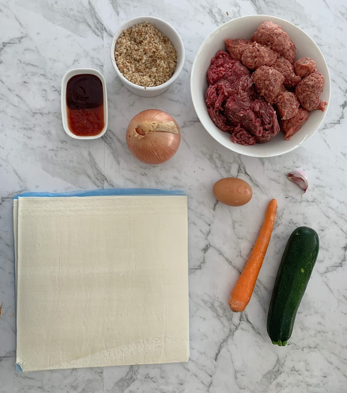 Ingredients to make Thermomix Sausage Rolls.