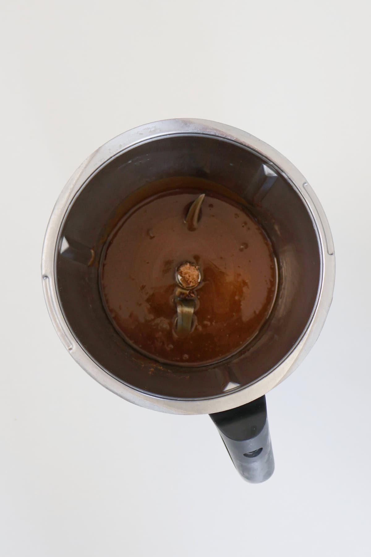 Melted butter, golden syrup and brown sugar in a thermomix bowl.